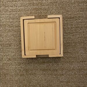 Natural Bamboo Coaster Set